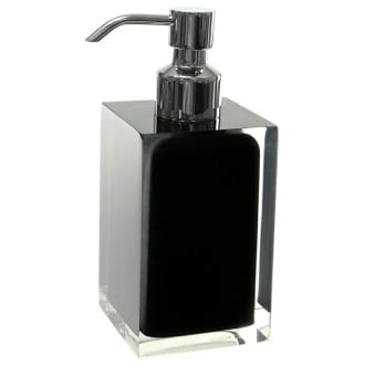 Square Black Countertop Soap Dispenser Gedy RA81-14